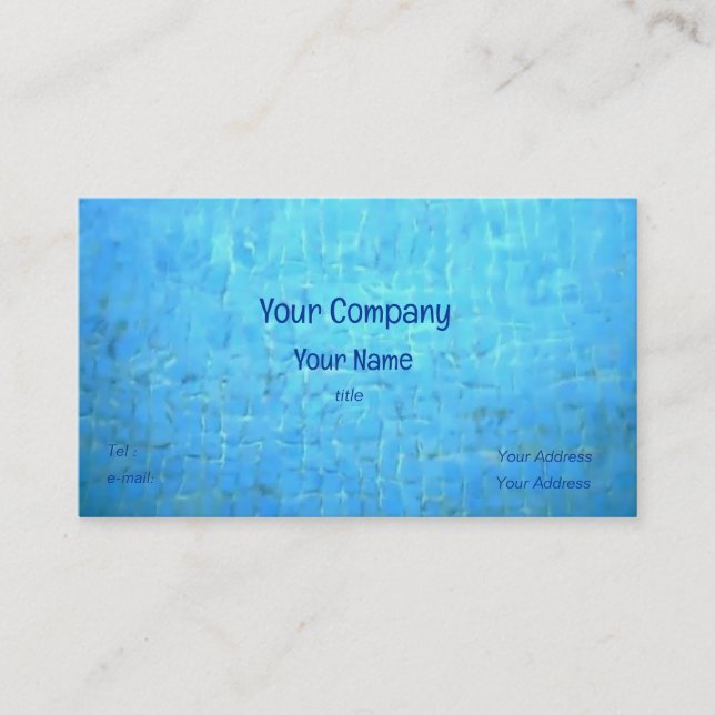 Cartão De Visita Piscina Adicione QR (Frente)