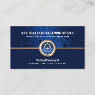 Cartão De Visita Piscina de Natação em Nadagem Dourada das Águas