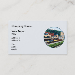 Cartão De Visita Pittsburgh PA - Trem Passando pela Station Square