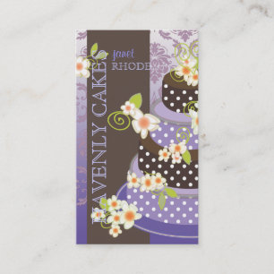 Cartão De Visita PixDezine Violet+Chocolate Bakery/pâtisserie