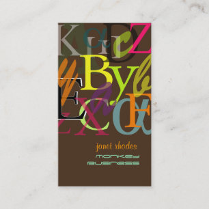 Cartão De Visita PixDezines ABC, grego Alpha