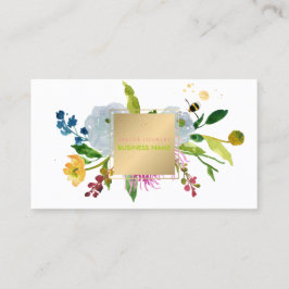 Cartão De Visita PixDezines Aquarela floral/ranunculus