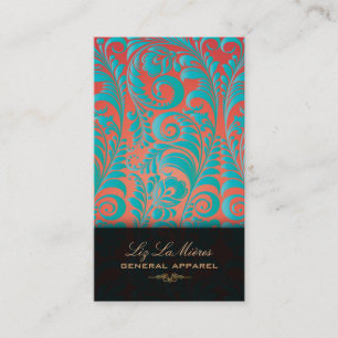 Cartão De Visita PixDezines Bellissimo Vintage Damask