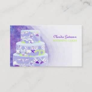 Cartão De Visita PixDezines bolo de casamento/aquarela afeta