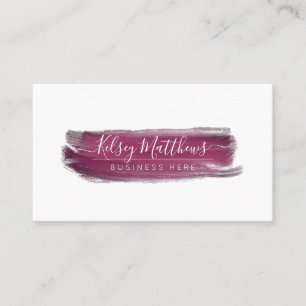 Cartão De Visita PixDezines Burgundy Sangria Watercolor Brushes