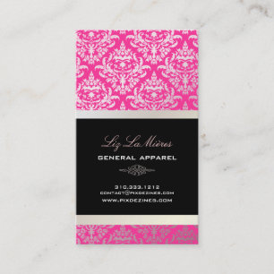Cartão De Visita PixDezines Céline Damask