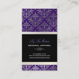 Cartão De Visita PixDezines Céline Damask