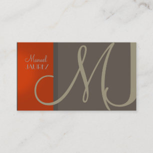 Cartão De Visita PixDezines cor de fundo suave/monograma de na moda