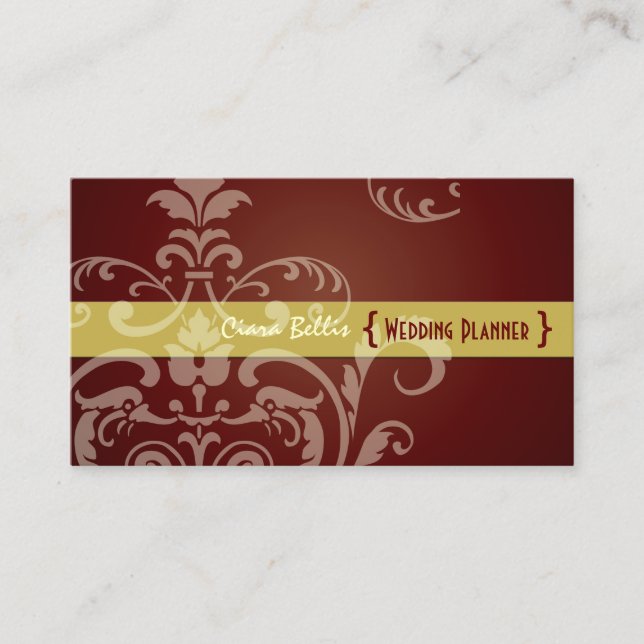 Cartão De Visita PixDezines Crest Damask (Frente)