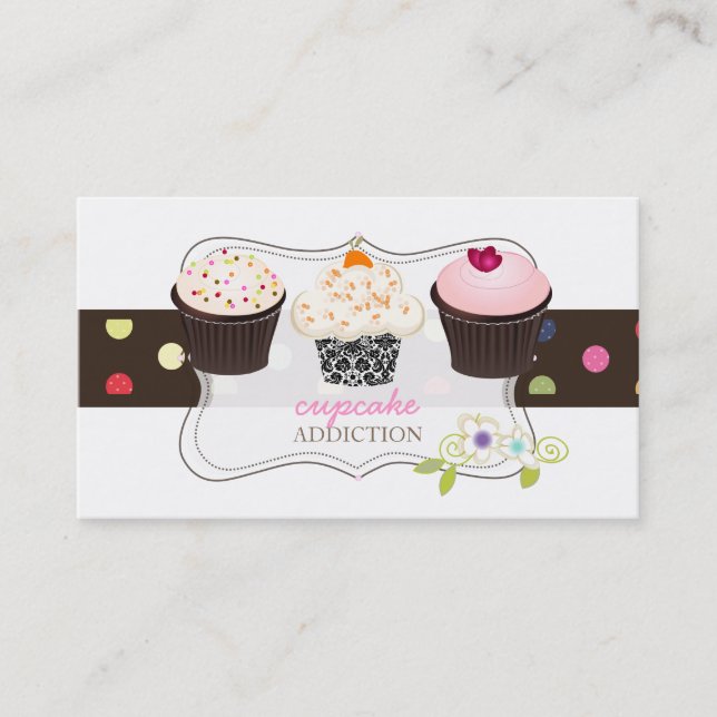 Cartão De Visita PixDezines cupcake diy (Frente)