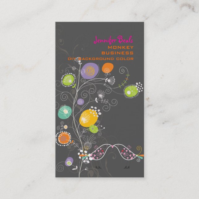 Cartão De Visita PixDezines dandelions+aves de amor, capturas de pá (Frente)