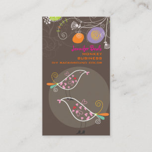 Cartão De Visita PixDezines, dandelions+Love bird/diy color, popula