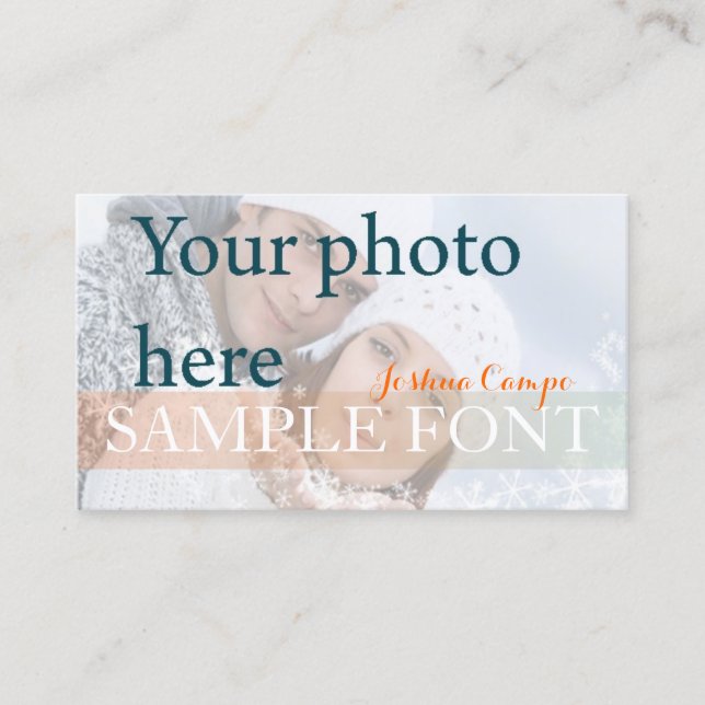 Cartão De Visita PixDezines DIY foto+fontes (Frente)