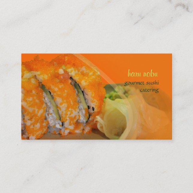 Cartão De Visita PixDezines Encruzou Masago Sushi (Frente)