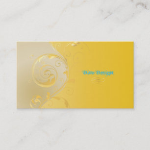 Cartão De Visita PixDezines Filigree+swirls/gold+yellow/DIY