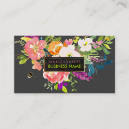 Cartão De Visita PixDezines Floral Watercolor/Buquê