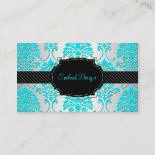 Cartão De Visita PixDezines florentius damasco/aqua