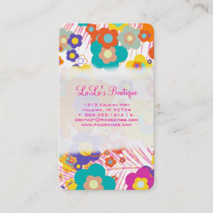 Cartão De Visita PixDezines Havaí Mod Daisies