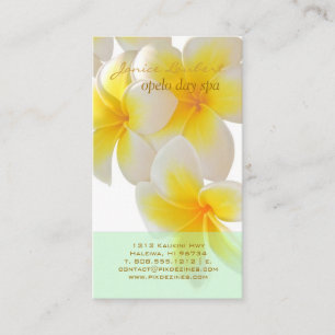 Cartão De Visita PixDezines Hawaii Plumeria/DIY fonts+color