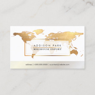 Cartão De Visita PixDezines indo global/mapa de palavras em dourado