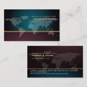 Cartão De Visita PixDezines Indo Global, mapa mundi