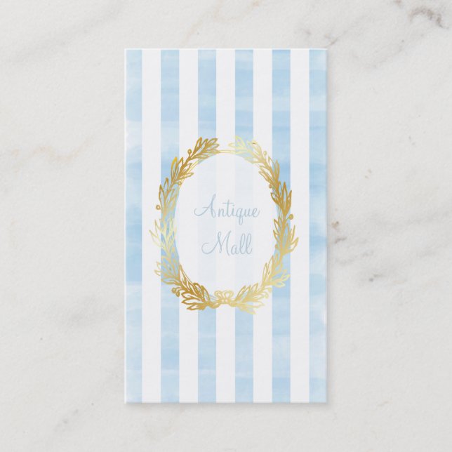 Cartão De Visita PixDezines listras brancas/aquarela digital plácid (Frente)