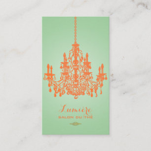 Cartão De Visita PixDezines lustre laranja coral / cor DIY