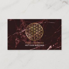 Cartão De Visita PixDezines Marble/Flor da Vida/Faux Dourado