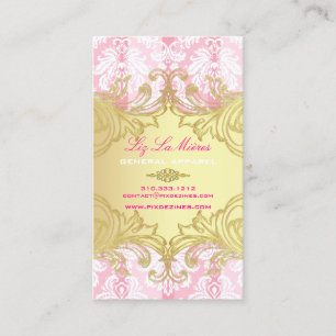 Cartão De Visita PixDezines Marie Antoinette em Ouro
