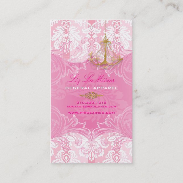 Cartão De Visita PixDezines Marie Antonieta para Pique Damask (Frente)