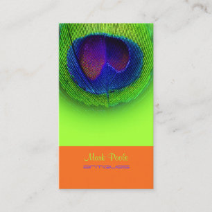 Cartão De Visita PixDezines Peacock eye/cobalt+neon green