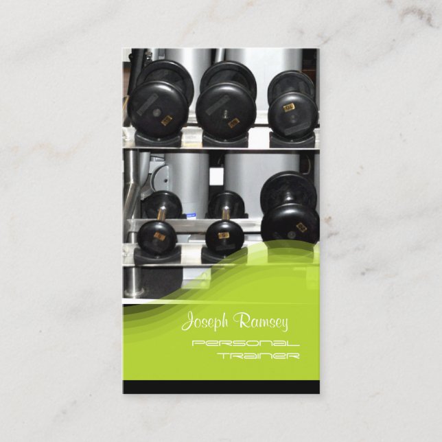 Cartão De Visita PixDezines Personal Trainer/Treinador/Gym (Frente)