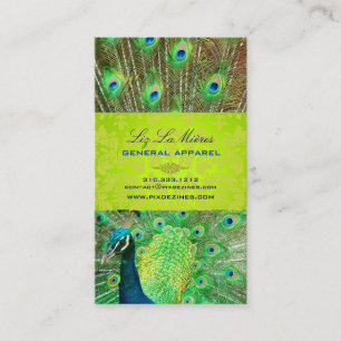 Cartão De Visita PixDezines Proud Peacock Feather para longevidade