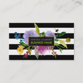 Cartão De Visita PixDezines ranunculus/weatercolor/floral/listras