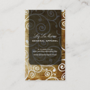 Cartão De Visita PixDezines redemoinhos de cupcakes + dourado