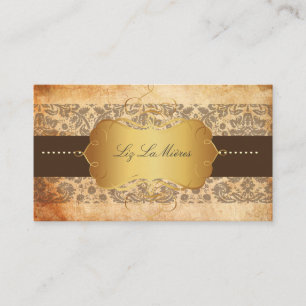 Cartão De Visita PixDezines rendado vintage damasco desiree