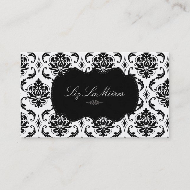 Cartão De Visita PixDezines Vendome Damask (Frente)