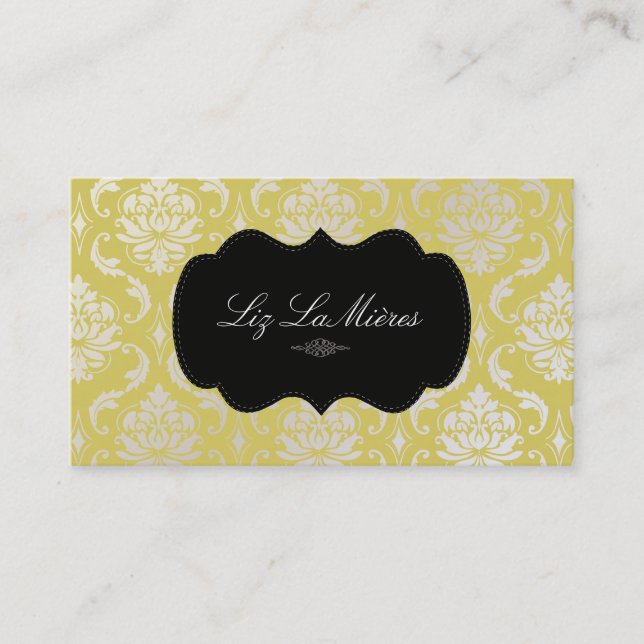 Cartão De Visita PixDezines Vendome Damask (Frente)