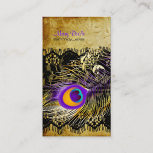 Cartão De Visita PixDezines vintage pavock+fontes lace/diy