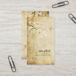 Cartão De Visita PixDezines VINTAGE PINK CHERRY BLOSSOMS/SAKURA Ign
