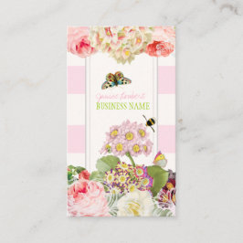 Cartão De Visita PixDezines vintage primrose, peônias
