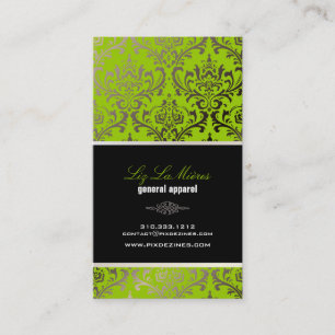 Cartão De Visita PíxDezines vintage rossi damask/diy background