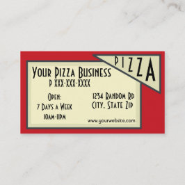 Cartão De Visita Pizza Business White green cards