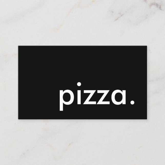 Cartão De Visita pizza. (cor personalizável) (Frente)