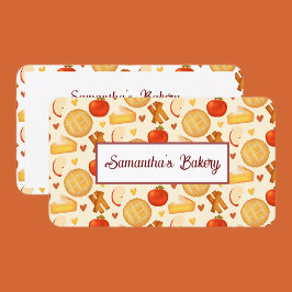 Cartão De Visita Pizza E Ingredientes De Maçã Fashiada