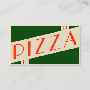 Cartão De Visita pizza retro
