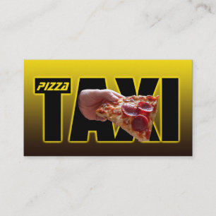 Cartão De Visita Pizza táxi pizza serviço de entrega de pizza táxi