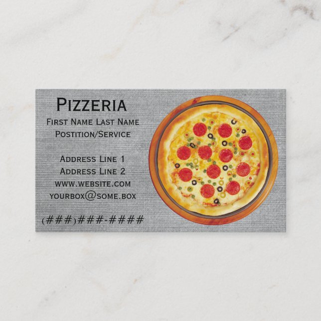 Cartão De Visita Pizzaria (Frente)