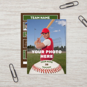 Cartão De Visita Placa Baseball Pessoal (Estatísticas de Bateria P