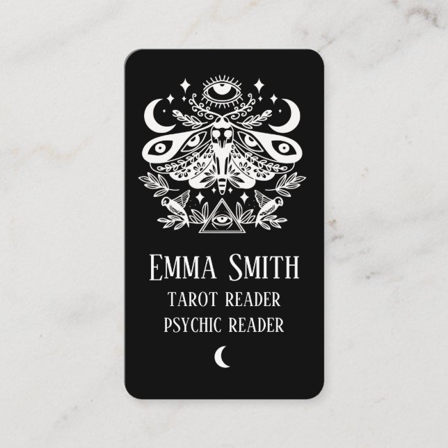 Cartão De Visita Placa comercial Celestial Luna Moth (Frente)